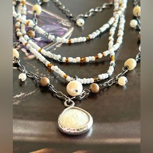 Silpada N1673 Sterling Silver MOP Jasper Pearl Seed Bead Necklace Offers?